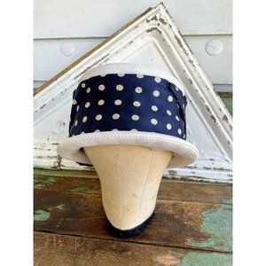 Vintage Tall Hat Silk Polka dot Band 1960s mod